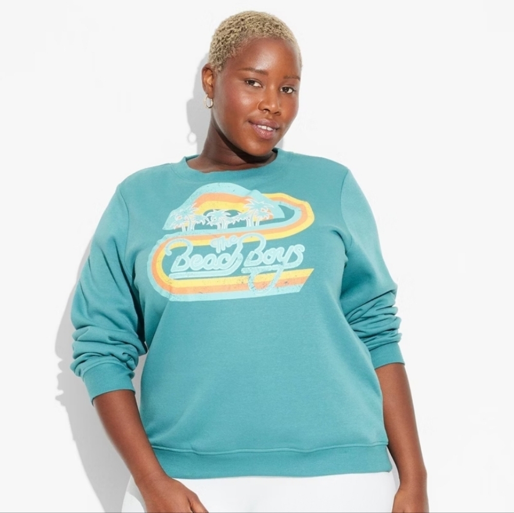 Women's Teal Beach Boys Sweatshirt - Size S